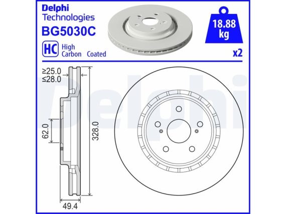 BG5030C_001.JPG Brake disc, coated, high carbon BG5030C OE 43512-0E050