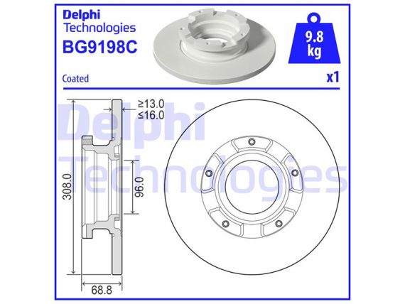 Brake disc BG9198C OE 