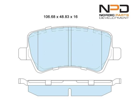 BP10-1001_001.JPG Brake Pad Set, rear BP10-1001 OE 1426143