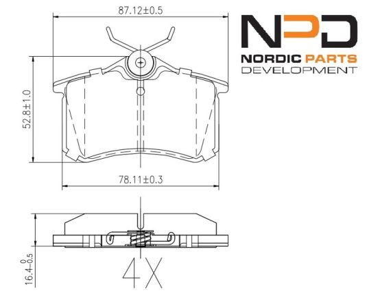 BP10-1002_001.JPG Brake Pad Set, rear BP10-1002 OE 1001096