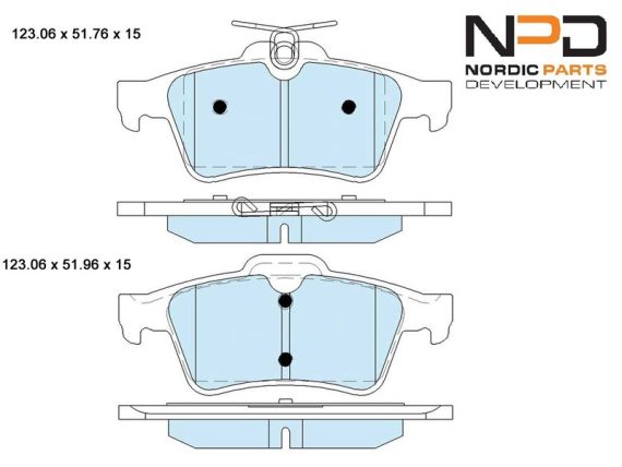 BP10-1003_001.JPG Brake Pad Set, rear BP10-1003 OE 1324300