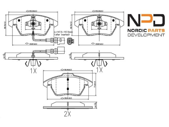 BP10-1004_001.JPG Brake Pad Set, front BP10-1004 OE 1K0698151