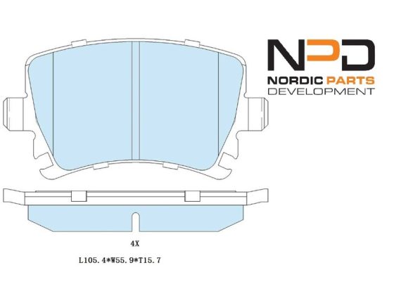 BP10-1011_001.JPG Brake Pad Set BP10-1011 OE 1K0698451