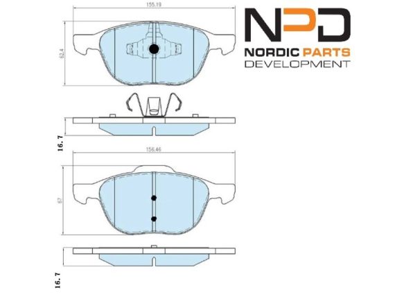 BP10-1012_001.JPG Brake Pad Set, front BP10-1012 OE 1223682