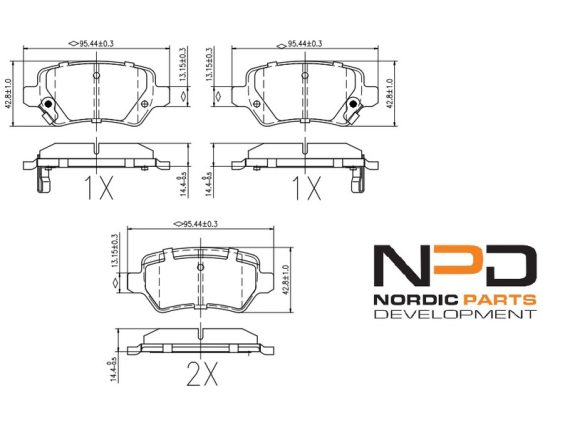 BP10-1013_001.JPG Brake Pad Set, rear BP10-1013 OE 1605086