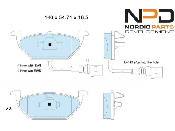 BP10-1022_001.JPG Brake Pad Set, front BP10-1022 OE 1J0698151D