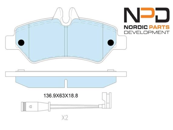 BP10-1032_001.JPG Brake Pad Set, rear BP10-1032 OE 0044206920