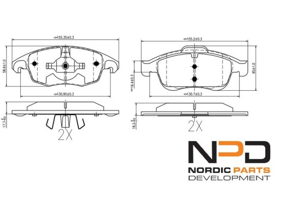 BP10-1040_001.JPG Brake Pad Set, front BP10-1040 OE 1611838580