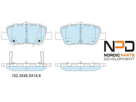 BP10-1053_001.JPG Brake Pad Set, rear BP10-1053 OE 04466-02180