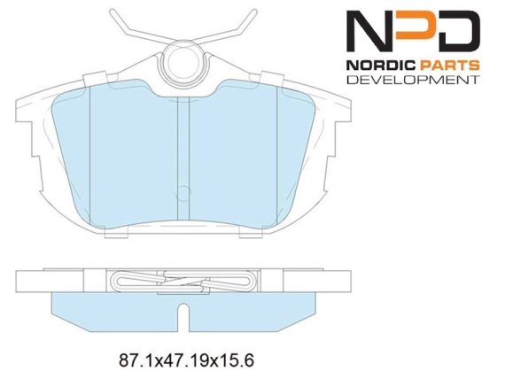 BP10-1066_001.JPG Brake Pad Set, rear BP10-1066 OE 3062077-05