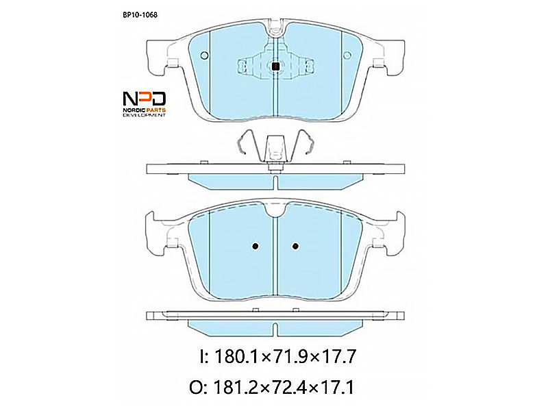 Bremžu kluči priekšējie Delphi Volvo XC60 LP3258 BP10-1068 OE 31423314