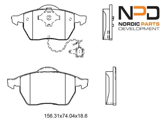 BP10-1083_001.JPG Brake Pad Set, front BP10-1083 OE 3BD698151