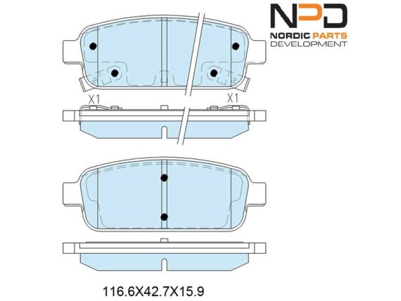BP10-1097_001.JPG Brake Pad Set, rear BP10-1097 OE 13300867