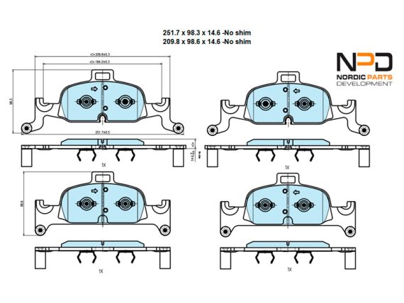 BP10-1105_001.JPG Brake Pad Set BP10-1105 OE 4K0698151AB