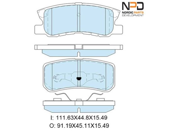 BP10-1107_001.JPG Brake Pad Set, rear BP10-1107 OE 1611838980
