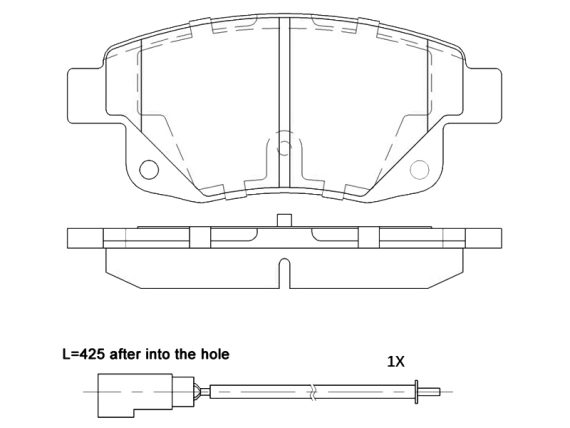 BP10-1125_001.JPG Bremžu kluču komplekts, aizmugurējais, NPD, FORD 1371454 BP10-1125 OE 1371454