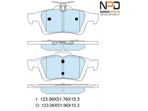 BP10-1126_001.JPG Brake Pad Set, rear BP10-1126 OE 1233679
