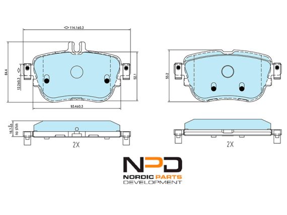 BP10-1156_001.JPG Brake Pad Set, rear BP10-1156 OE 0004206000