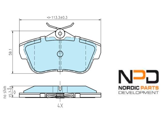 BP10-1157_001.JPG Brake Pad Set BP10-1157 OE 1611839580