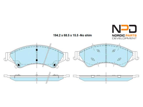 BP10-1164_001.JPG Brake Pad Set BP10-1164 OE UCYE-33-23Z