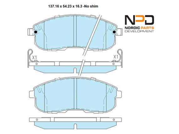 BP10-1198_001.JPG Brake Pad Set BP10-1198 OE 410600V090