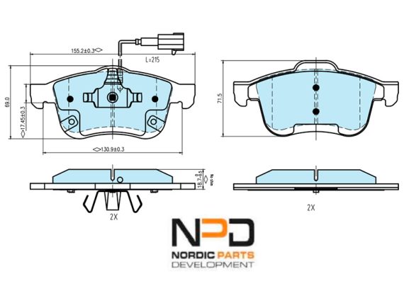 BP10-1237_001.JPG Brake Pad Set BP10-1237 OE 1605164