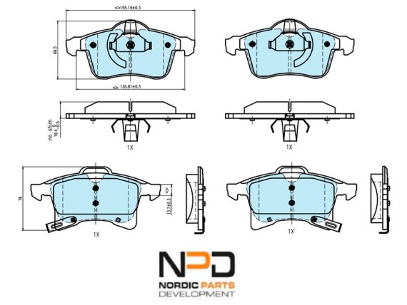 BP10-1268_001.JPG Brake Pad Set BP10-1268 OE 1605080