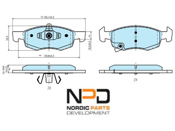BP10-1288_001.JPG Brake Pad Set BP10-1288 OE 1605280