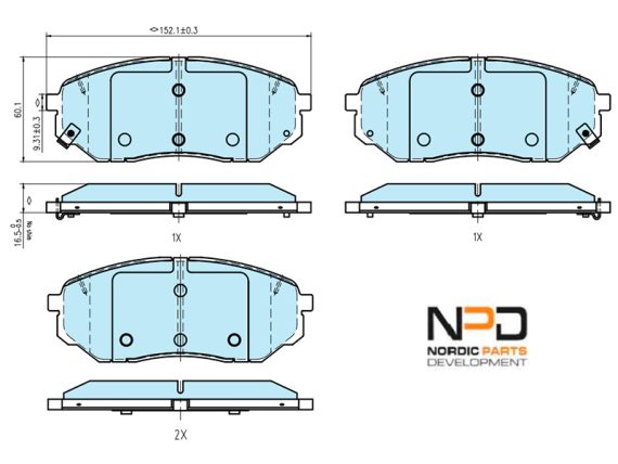 BP10-1323_001.JPG Brake Pad Set BP10-1323 OE 58101-C5A70