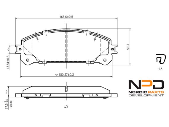 BP10-1353_001.JPG Brake Pad Set BP10-1353 OE 04465-0E010