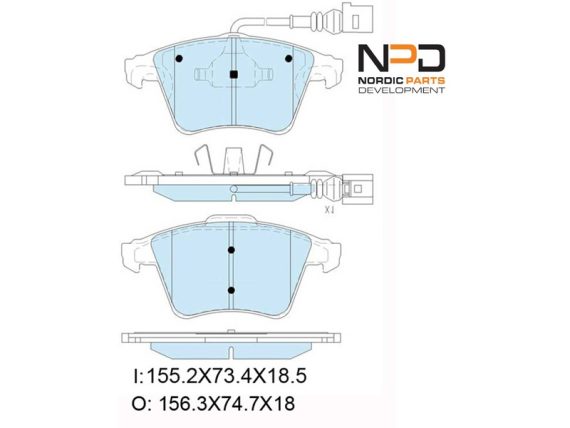 BP10-1960_001.JPG Brake Pad Set, front BP10-1960 OE 7H0698151A
