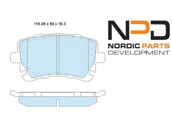 BP10-1989_001.JPG Brake Pad Set, rear BP10-1989 OE 3W0698451