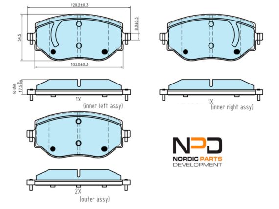 BP10-1992_001.JPG Brake Pad Set BP10-1992 OE 410608885R