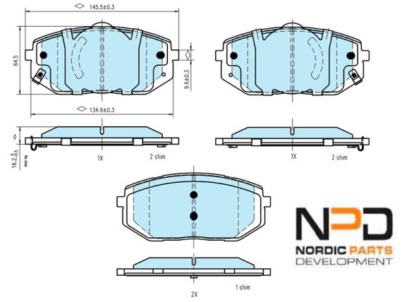 BP10-2001_001.JPG Brake Pad Set BP10-2001 OE 58101GIA00