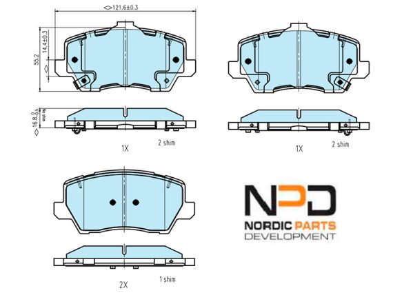 BP10-2003_001.JPG Brake Pad Set BP10-2003 OE 58101-G6A40