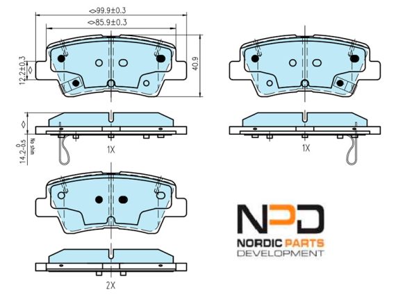 BP10-2004_001.JPG Brake Pad Set BP10-2004 OE 58302G6A00