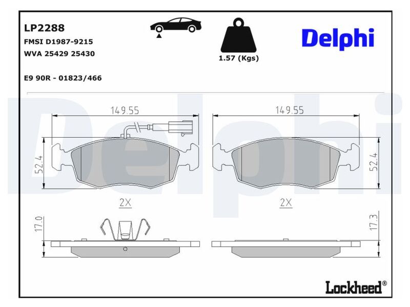 JARRUPALASARJA DELPHI, ETU, FIAT LP2288 OE 77365729