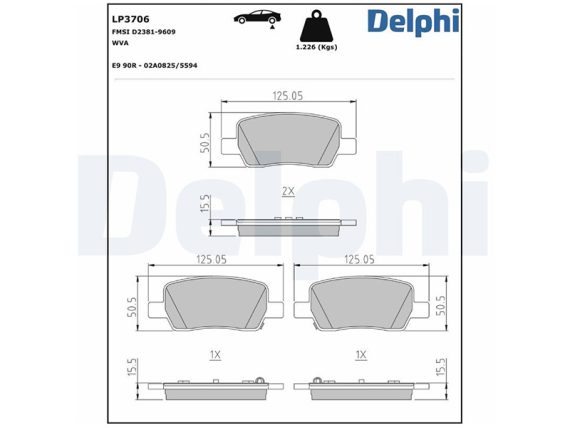 LP3706_001.JPG Brake Pad Set LP3706 OE 58302P2A30