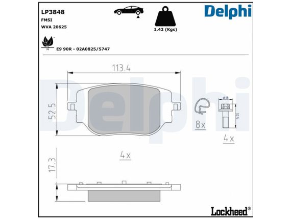 LP3848_001.JPG Brake Pad Set LP3848 OE 155253722