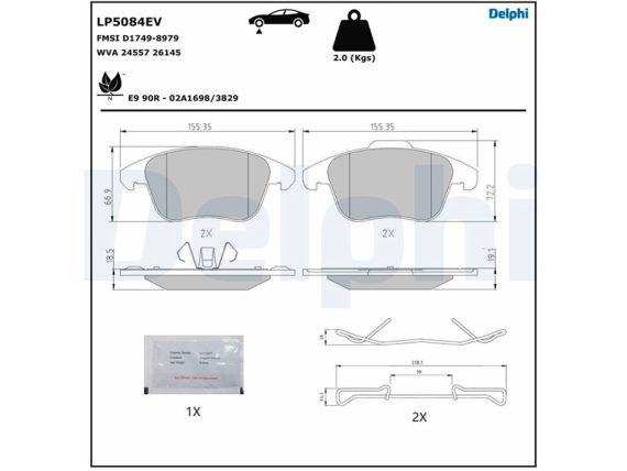 LP5084EV_001.JPG Brake Pad Set LP5084EV OE 1675901280