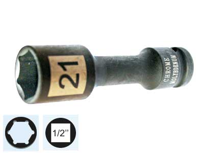 Trieciena ligzda 17mm, gara 1/2 "ar 21 mm pagarinājumu MI-4821L OE 