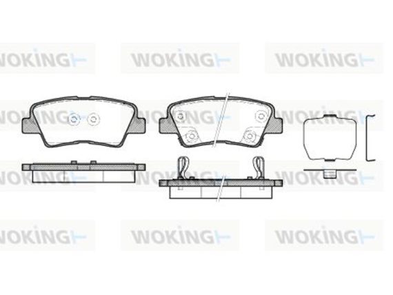 Brake Pad Set, rear P1262302 OE 