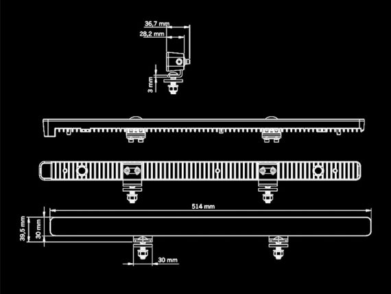 NUUK E-line LED papildlukturis S-809134 OE 