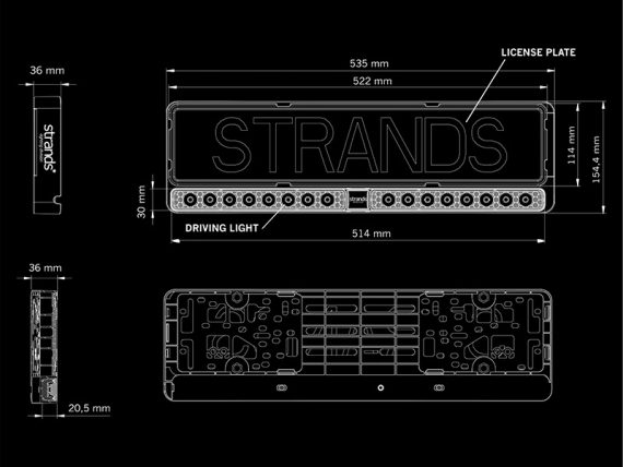 Strands LED papildlukturis NUUK E-LINE DUO S-809138 OE 