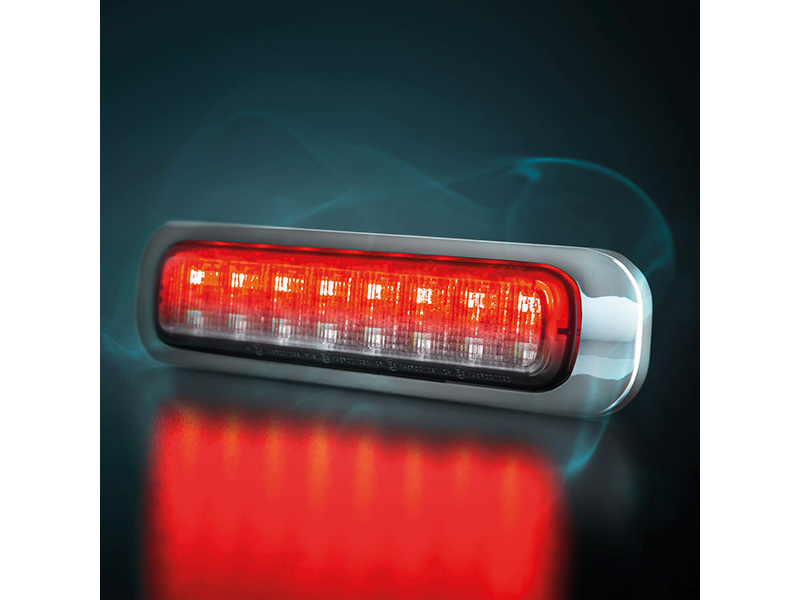 Dark Knight LED aizmugurējais lukturis, tonēts stikls, 129,2×118 mm, 12-24V, S-850417 S-850417 OE 