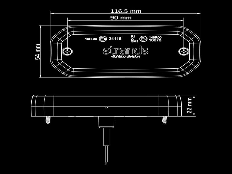STRANDS FOR9T SCALE RED POSITION LIGHT S-850453 OE 