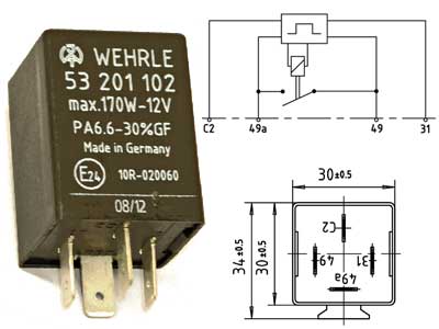 Indicator relay WEH-53201102 OE 