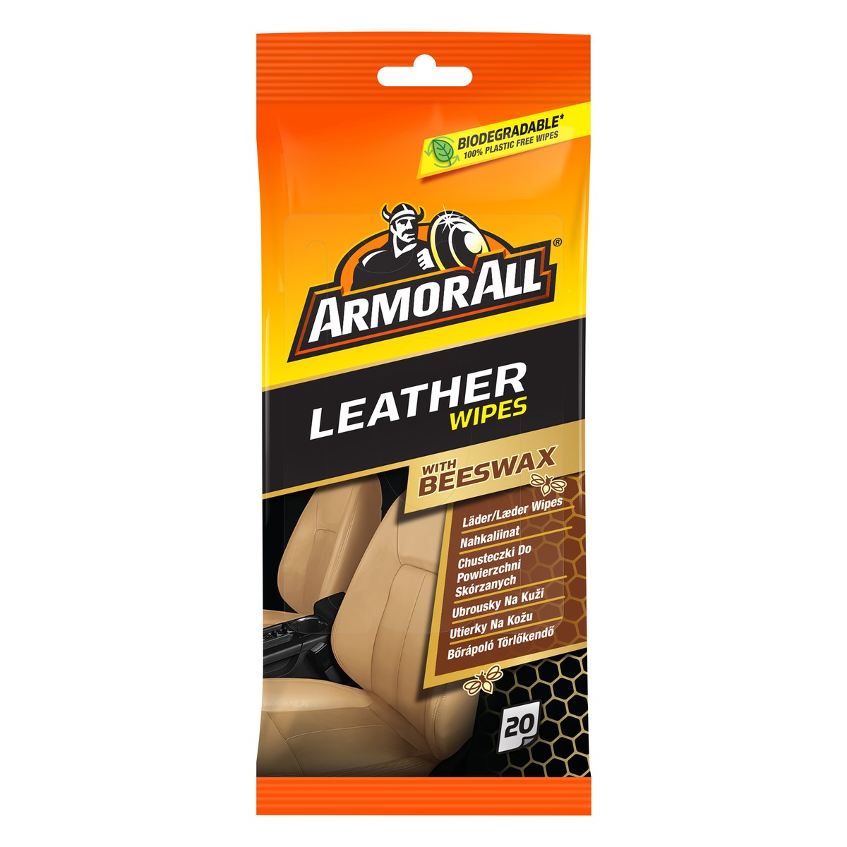 Ādas kopšanas salvetes Armor All Leather Wipes, 20 gab. A39020 OE A39020