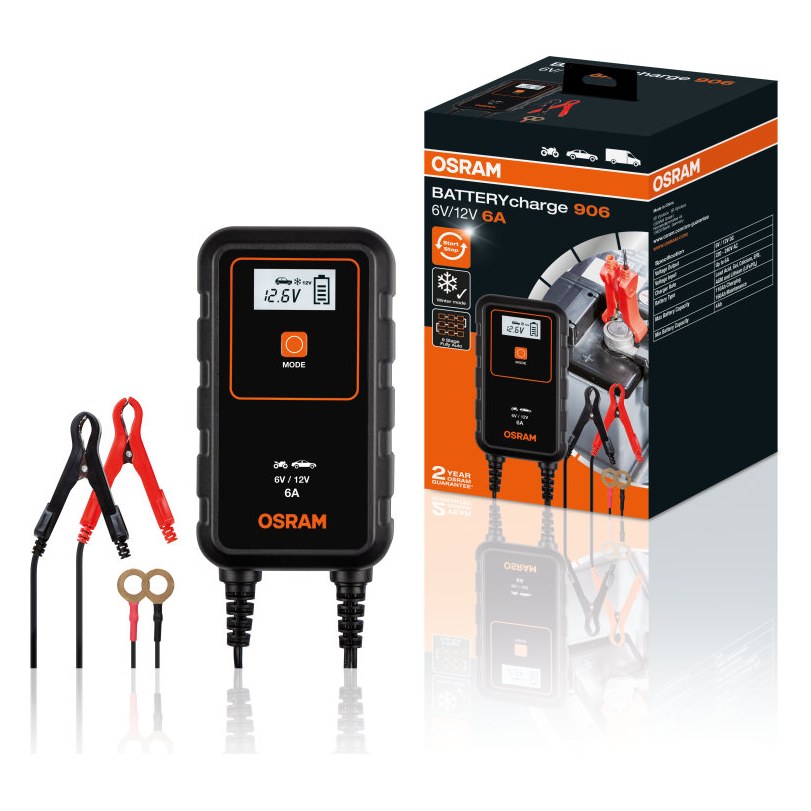 Akumulatora lādētājs OSRAM BATTERYcharge 906, 6/12 V, 6 A