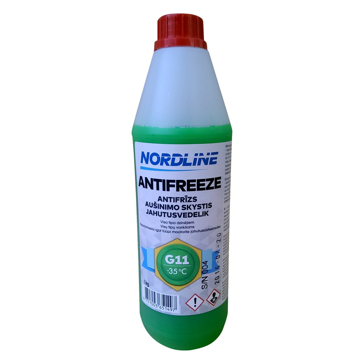 Antifrīzs NORDLINE G11, zaļš, -35 °C, 1 kg